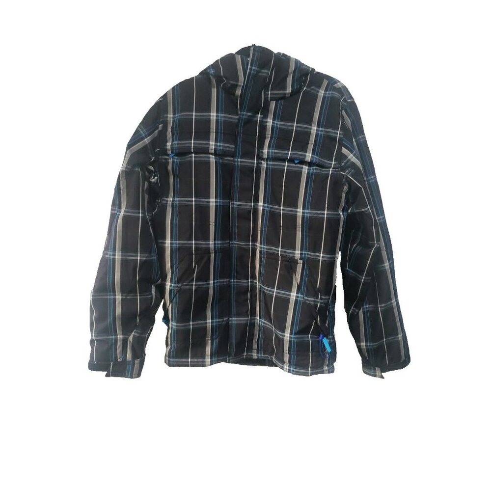 RIPZONE Jacket Core 5000MM Ski Snowboard  Mens Hooded Winter Plaid Size S